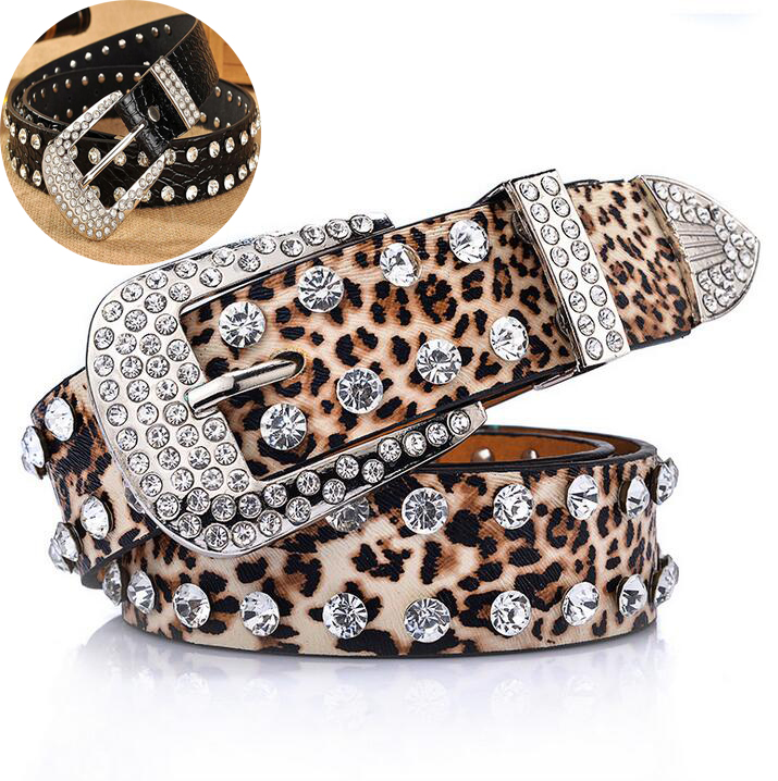 2020 New style belt double row diamond crystal belts women Waist belt gorgeous crystal shiny cowskin designer girls waist belt, Leopard
2020 New style belt double row diamond crystal belts women Waist belt gorgeous crystal shiny cowskin designer girls waist belt, Leopard