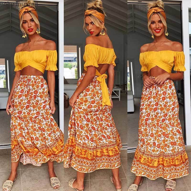 2020 Womens Elastic Long Skirts Boho Color Block Slit Side Casual Summer Skirt Rayon Boho Skirt Boutique Women Clothing Hot Sale
2020 Womens Elastic Long Skirts Boho Color Block Slit Side Casual Summer Skirt Rayon Boho Skirt Boutique Women Clothing Hot Sale