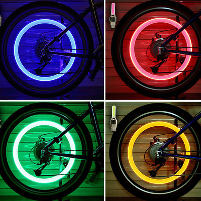 Bolt Car Bike Motorcycle LED Wheel Tire Vaes Cap Light Stem Air Caps Neon Lamp Anti-Dust Cover Colorful Auto Accessories Cars Decor