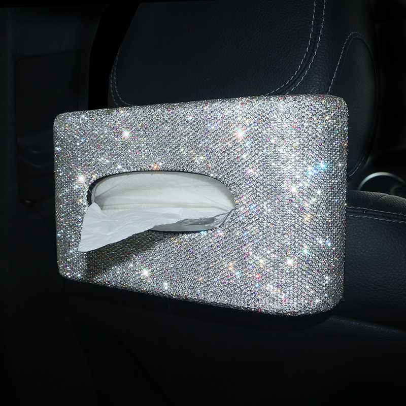 Bling Bling Car Seat Back Tissue Box with Glitter Crystals Headrest Hanging Tissue Box for Interior Styling Great Gift for Women
Bling Bling Car Seat Back Tissue Box with Glitter Crystals Headrest Hanging Tissue Box for Interior Styling Great Gift for Women