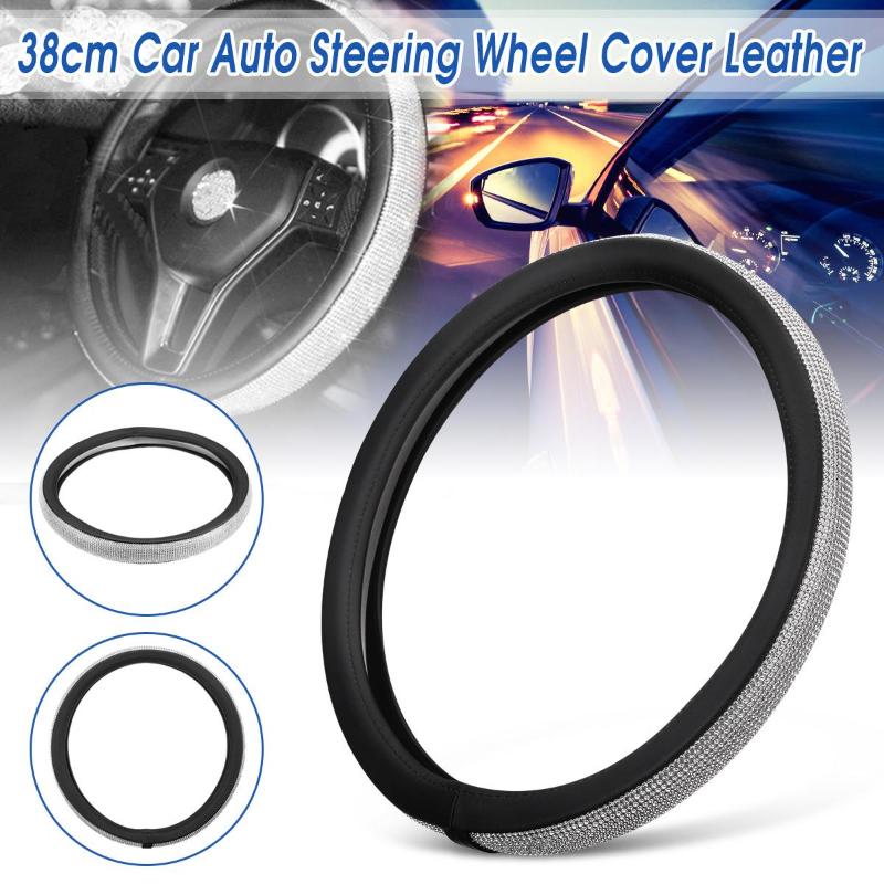 PU Leather 38cm Car Steering Wheel Covers Cap Steering Wheel Crystal Cover Car Accessories Rhinestone For Women Girls
PU Leather 38cm Car Steering Wheel Covers Cap Steering Wheel Crystal Cover Car Accessories Rhinestone For Women Girls