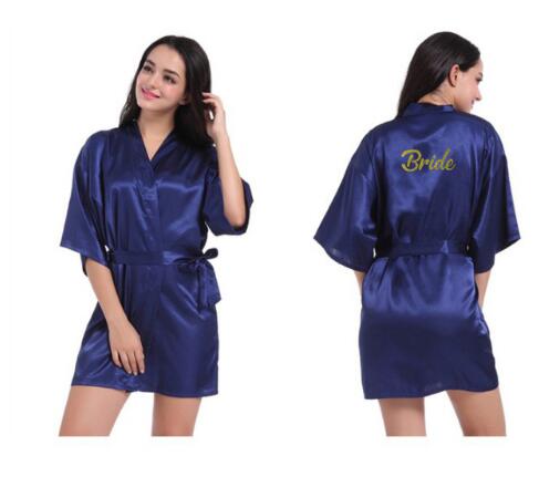 design Bride to be team bride Robe gold Glitter white Satin Lingerie Shower Gift Bridal Party kimono robes MANY COLORS
