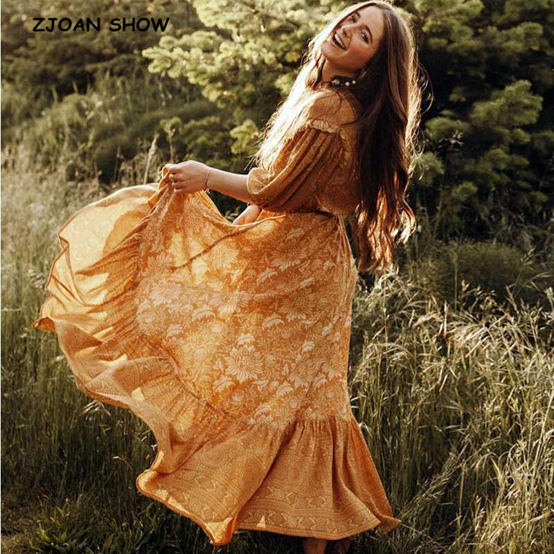 2020 Bohemian Gypsy Floral Tassel Lacing up V-Neck Half Sleeve Ruffles Drawstring Hem Maxi Long A-Line Dress Women BOHO Dresses, Pants only
2020 Bohemian Gypsy Floral Tassel Lacing up V-Neck Half Sleeve Ruffles Drawstring Hem Maxi Long A-Line Dress Women BOHO Dresses, Pants only