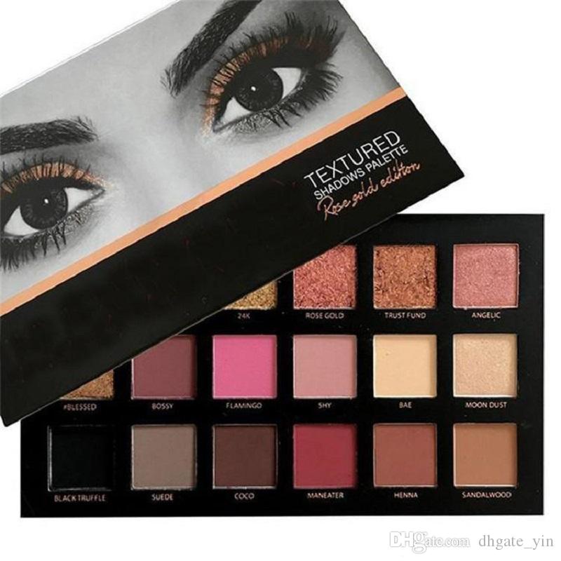 In stock 18 Colors Eyeshadow 4 styles Rose Gold Textured Makeup Eye shadow Beauty Palette Matte Shimm