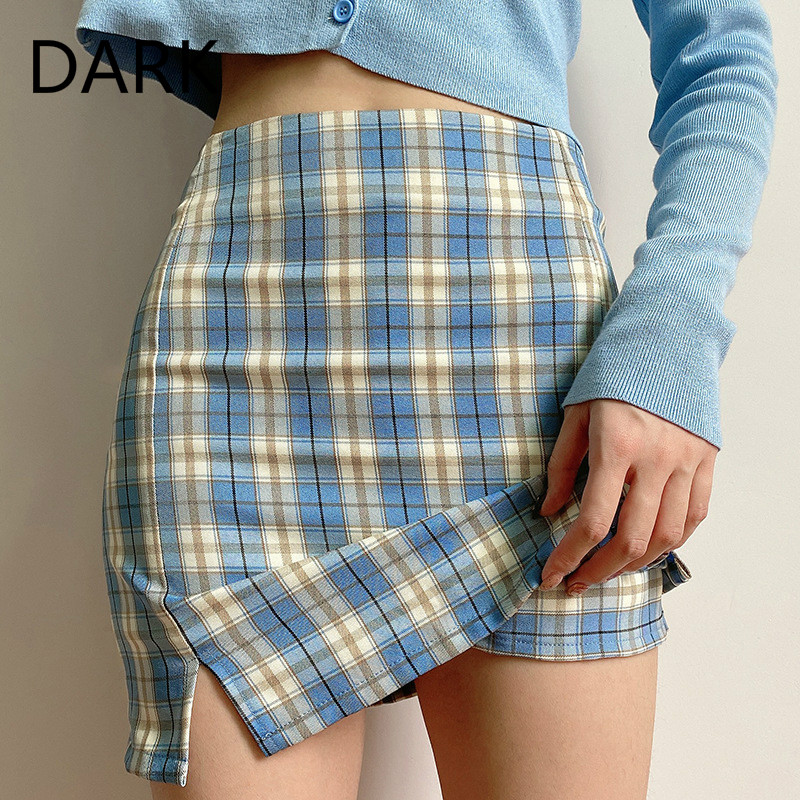 Summer Hot-selling Retro College Style Lined With High Waist Was Thin And Versatile Plaid Skirt Female Split Bag Hip Short Skirt, Retro blue
Summer Hot-selling Retro College Style Lined With High Waist Was Thin And Versatile Plaid Skirt Female Split Bag Hip Short Skirt, Retro blue
