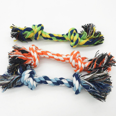 Dog Chew Rope Bone Pet Supplies Puppy Cotton Durable Braided Funny Tool Double Toy Pets Chews Knot Play Quickily Delivery