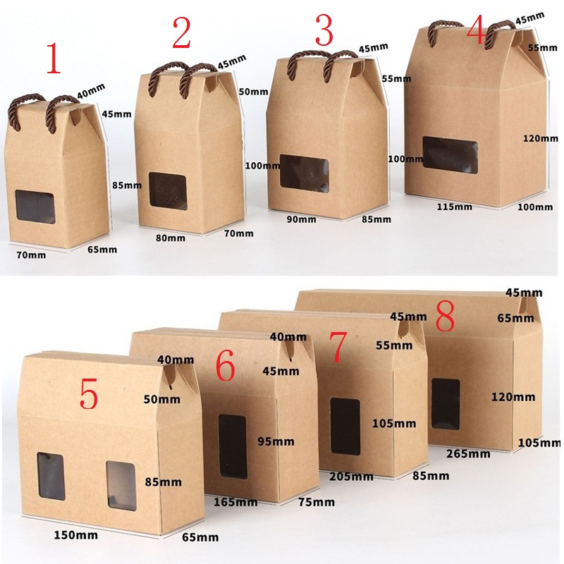 8 Size Window box kraft paper gift box honey jam tea brown sugar boxes Candy Box LX1125
8 Size Window box kraft paper gift box honey jam tea brown sugar boxes Candy Box LX1125