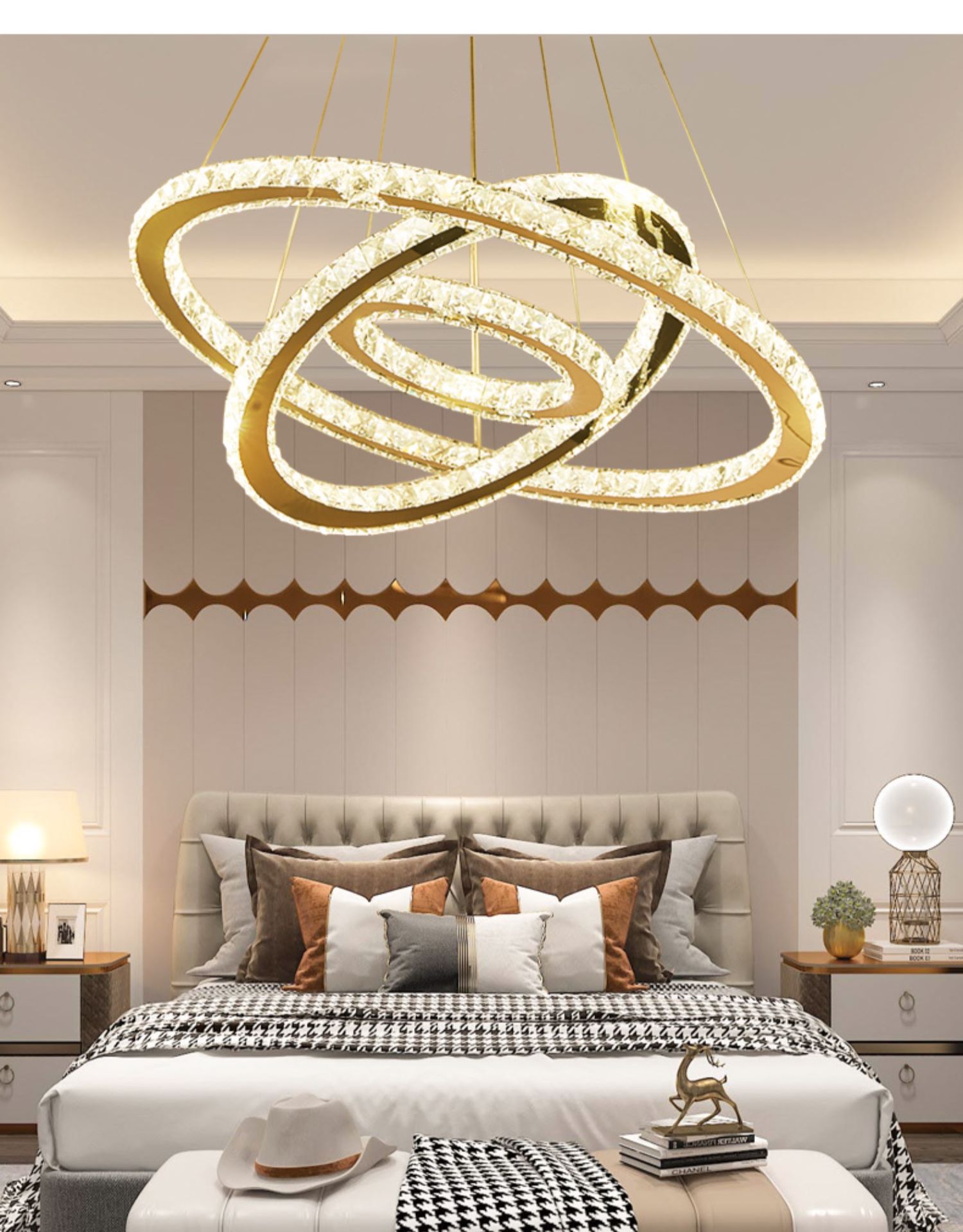 LED crystal chandelier simple modern ring luxury living room lamp creative bedroom dining room circular chandelier crystal decoration
LED crystal chandelier simple modern ring luxury living room lamp creative bedroom dining room circular chandelier crystal decoration