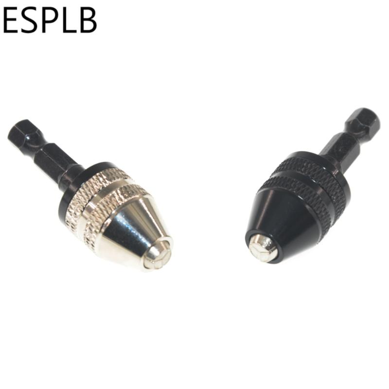 ESPLB Aluminum Alloy 0.3-3.6mm Mini Keyless Drill Bit Chuck Screwdriver Adapter 1/4" Hex Shank Milling Cutters with Quick-change
ESPLB Aluminum Alloy 0.3-3.6mm Mini Keyless Drill Bit Chuck Screwdriver Adapter 1/4" Hex Shank Milling Cutters with Quick-change