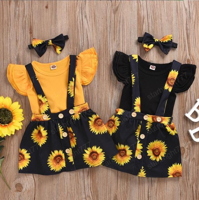 Baby Designer Clothes Girl Ruffle Sleeve Romper Sunflower Skirt Headband 3pcs Sets Toddler Suspender Skirt Suits Summer Baby Outfits, White
Baby Designer Clothes Girl Ruffle Sleeve Romper Sunflower Skirt Headband 3pcs Sets Toddler Suspender Skirt Suits Summer Baby Outfits, White