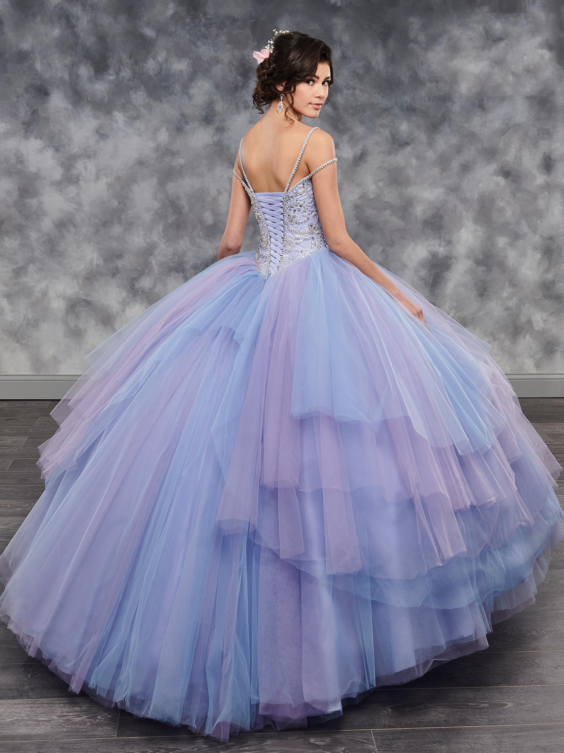 Pretty Pink Purple Tulle Straps Beads Quinceanera Dresses Special Occasion Party Dresses Dance Prom Dresses Custom Size 2-18 KF101372