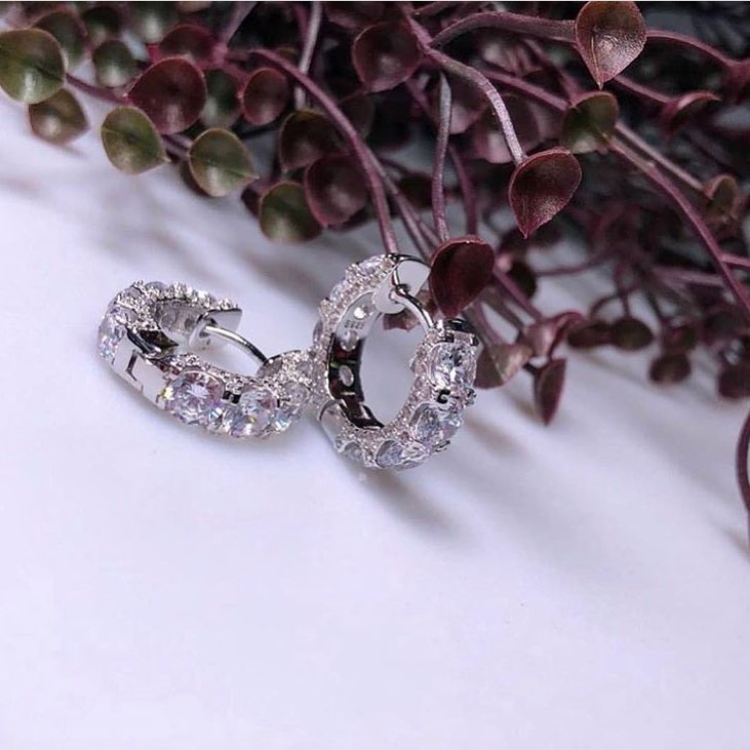 Fashion- New Multi Layer Cubic Zircon Micro Paved Full CZ Hoop Earrings for Women Korean jewelry 925 Sterling Silver Jewelry