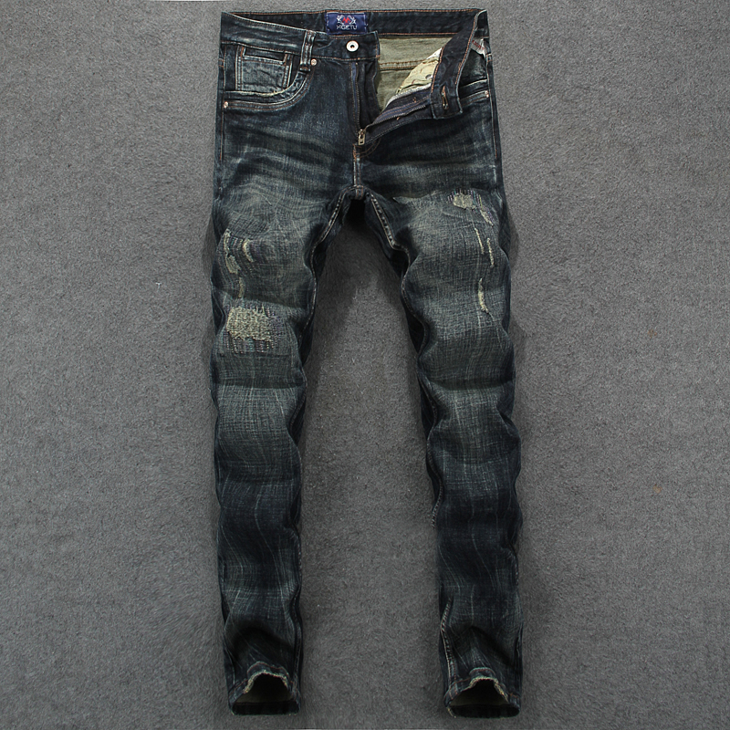 Italian Style Fashion Men's Jeans High Quality Slim Fit Ripped Jeans Men Vintage Style 100% Cotton Brand Classical Pants, Blue
Italian Style Fashion Men's Jeans High Quality Slim Fit Ripped Jeans Men Vintage Style 100% Cotton Brand Classical Pants, Blue