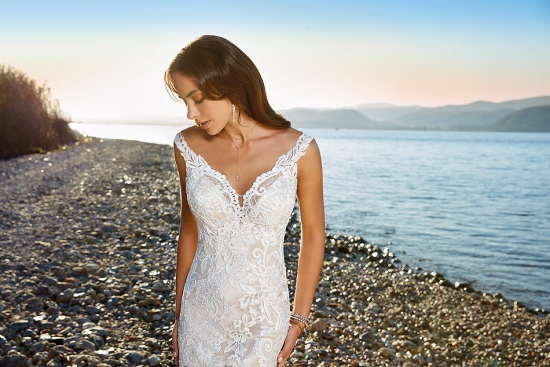 eddy k elegant wedding dresses lace appliqued v neck backless bridal gowns mermaid trumpet country boho beach wedding dress
