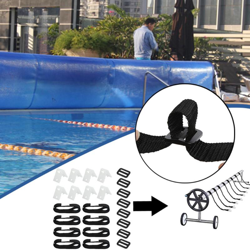 24 PCS Universal Adjustable Fixed Pool Cover Sun Visor Roll With Solar Blanket Belt Straps Kit for Ground Pool Accessories#g4
24 PCS Universal Adjustable Fixed Pool Cover Sun Visor Roll With Solar Blanket Belt Straps Kit for Ground Pool Accessories#g4