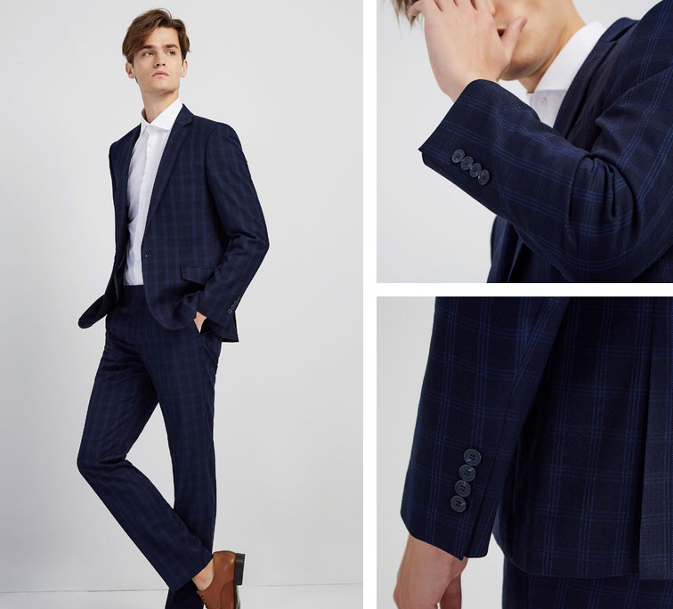 Groom Tuxedos Two Pieces(jacket+Pants) Men Wedding Suits Groomsmen Wear Custom Made High Quality Formal Blazer