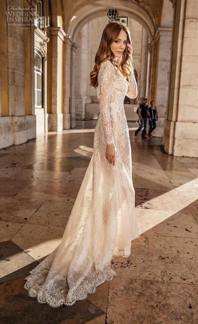 elegant boho mermaid wedding dresses bateau lace bridal gowns long sleeves wedding dress plus size custom