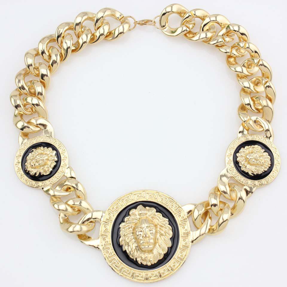 Hot Selling 3 Lion Head Statement Necklace Gold Plated Chunky Chain Pendant Necklaces Collar Jewlery For Men Free Shipping ps0012, Silver
Hot Selling 3 Lion Head Statement Necklace Gold Plated Chunky Chain Pendant Necklaces Collar Jewlery For Men Free Shipping ps0012, Silver