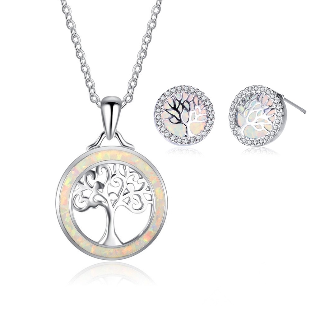 Christmas Gift Tree of Life Purple Opal Pendant Necklace & Earrings Jewelry Set Charm Bride Wedding Party Necklace Earrings Set Jewelry Gift, White
Christmas Gift Tree of Life Purple Opal Pendant Necklace & Earrings Jewelry Set Charm Bride Wedding Party Necklace Earrings Set Jewelry Gift, White