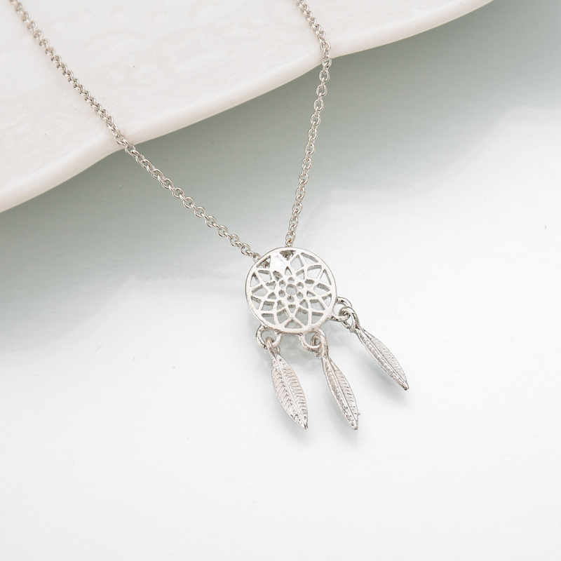 Feather Necklace Long Sweater Chain Statement Jewelry Choker for Women Fashion