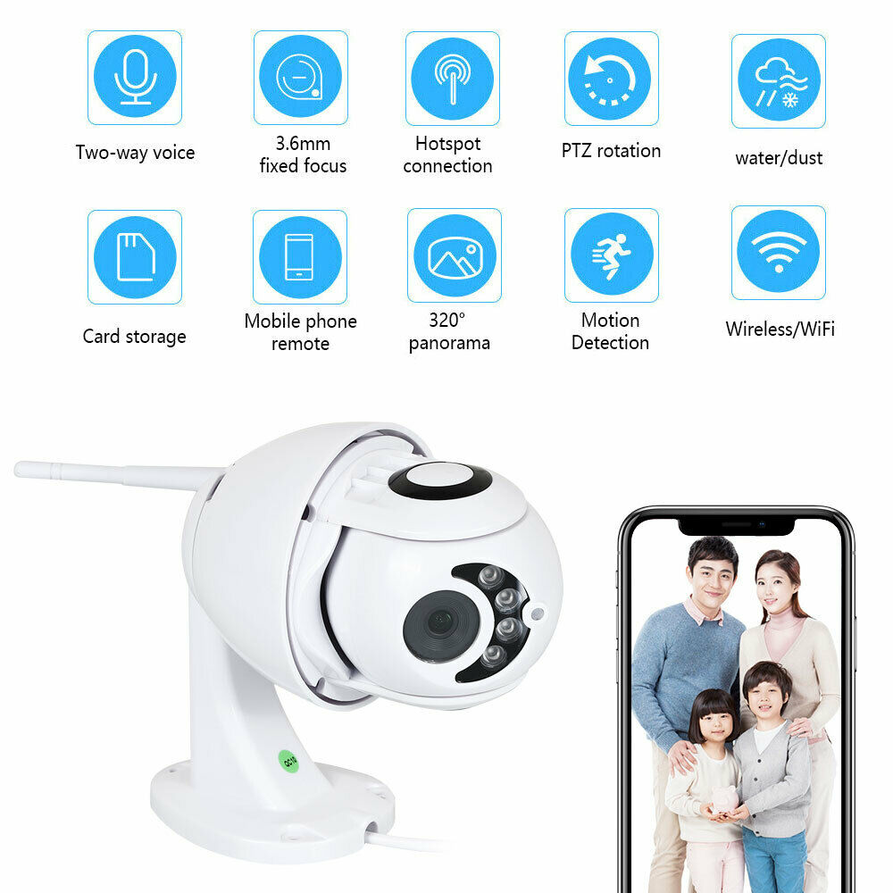 2020 New Wireless HD 1080P WiFi 4X ZOOM CCTV Outdoor IP Camera Home Security IR Webcam wireless infrared surveillance Baby camera