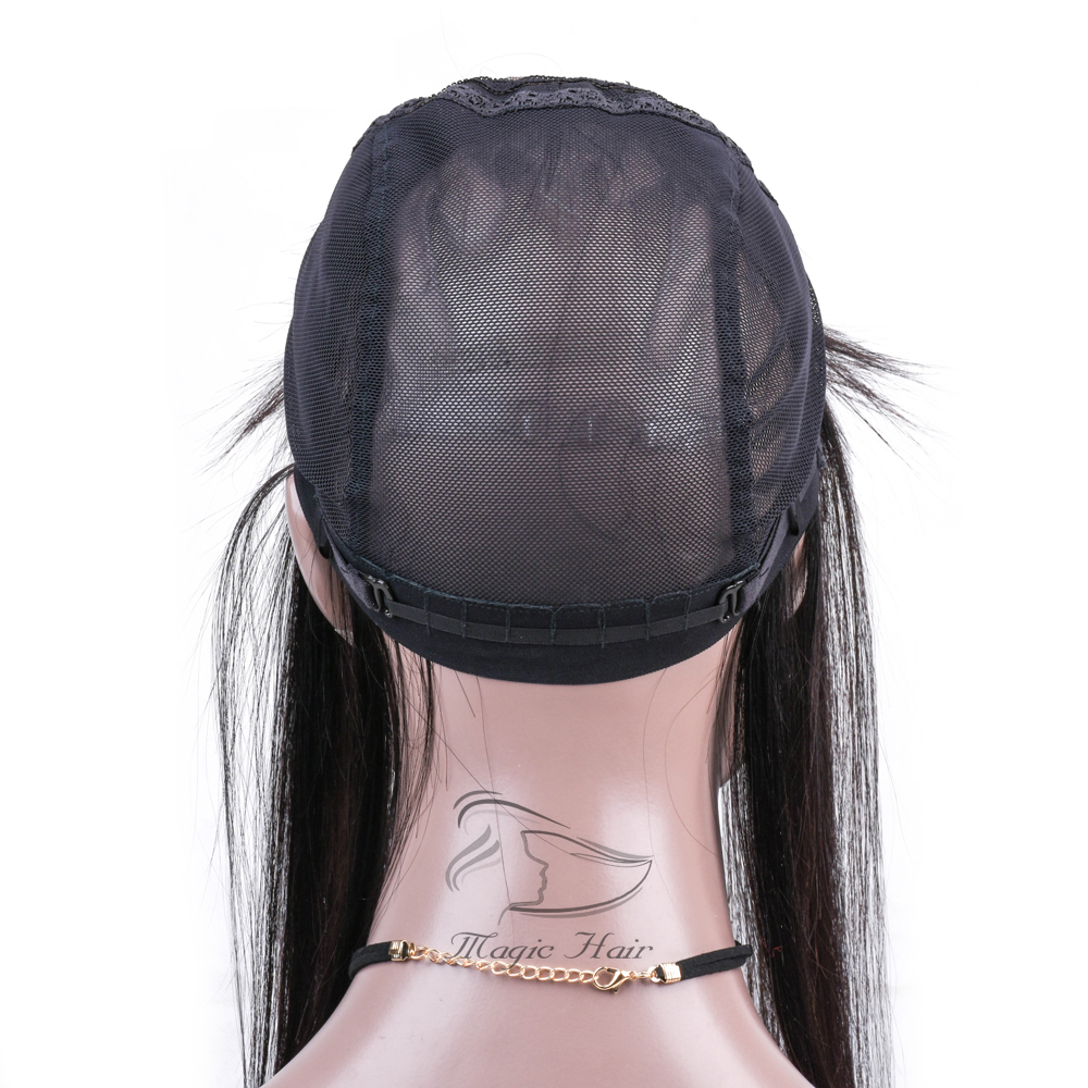 4*4 inch Straight Lace Closure With Wig Cap Natural Color Brazilian Straight Hair Middle Part 100% Human Hair Closure