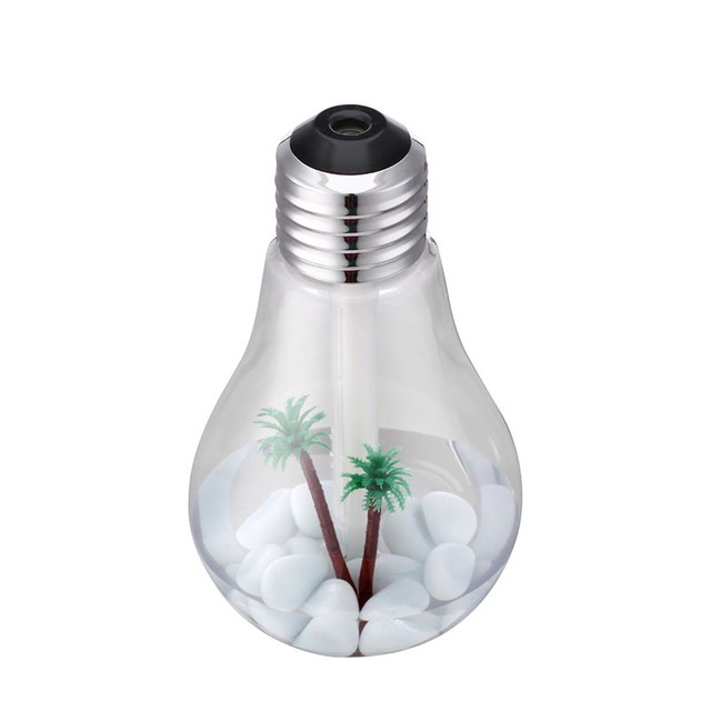 400ML LED Lamp Air Ultrasonic Humidifier for Home Diffuser Atomizer Air Freshener Mist Maker with LED Night Light