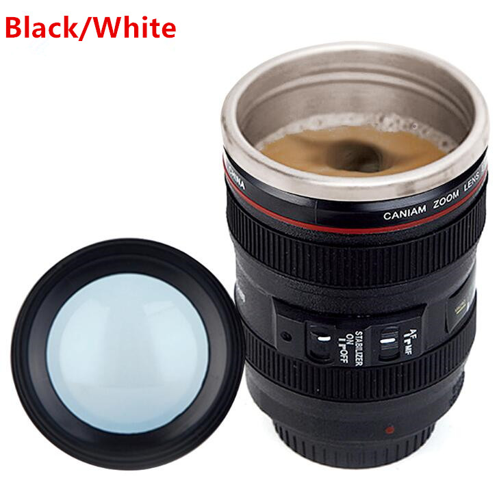 Creative Portable 400ml Stainless Steel Camera Lens Mug Stainless Steel Tumbler Travel Flask Milk Coffee Mug Novelty Gift With Lids, Black
Creative Portable 400ml Stainless Steel Camera Lens Mug Stainless Steel Tumbler Travel Flask Milk Coffee Mug Novelty Gift With Lids, Black
