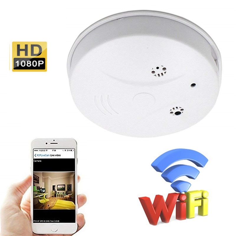 WiFi Camera HD 1080P Smoke Detector Nanny Cam with Motion Activated wireless Network Video Recorder for Home Security & Surveillance
WiFi Camera HD 1080P Smoke Detector Nanny Cam with Motion Activated wireless Network Video Recorder for Home Security & Surveillance