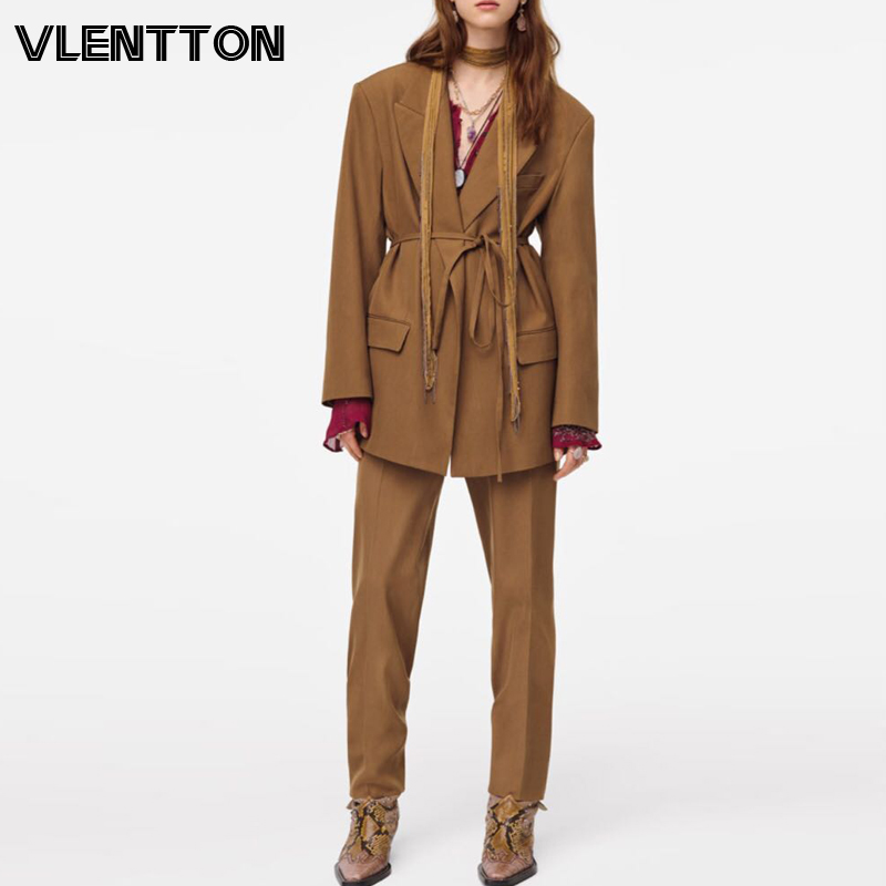 2020 Spring Autumn Vintage With Belt Two Piece Set Women Office Blazer Jacket Coat+Zipper Pants Suit Loose Trousers Suits Female, Only pants
2020 Spring Autumn Vintage With Belt Two Piece Set Women Office Blazer Jacket Coat+Zipper Pants Suit Loose Trousers Suits Female, Only pants