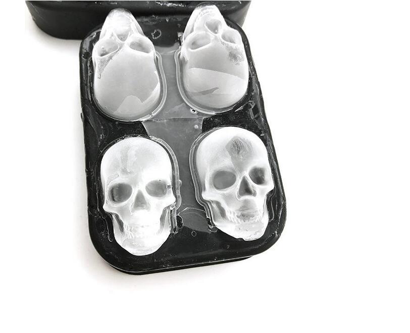 skull ice cube mold 3D silicone ice tray whiskey cocktail ball ice cube maker halloween home bar diy tools