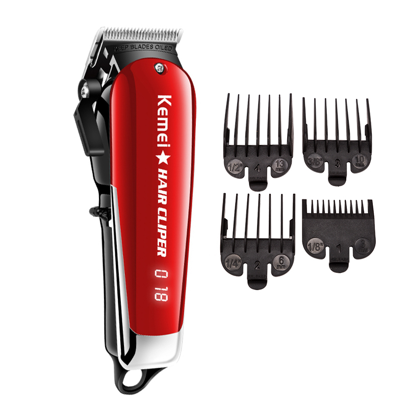 Kemei professional hair trimmer cordless Hair cutter barber hair clipper for men LCD display beard trimmer