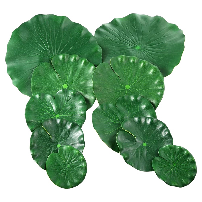 10 Pieces 5 Kinds Artificial Floating Foam Lotus Leaves Lily Pads Artificial Foliage Pond Decor for Pool Aquarium Decor, Green
10 Pieces 5 Kinds Artificial Floating Foam Lotus Leaves Lily Pads Artificial Foliage Pond Decor for Pool Aquarium Decor, Green