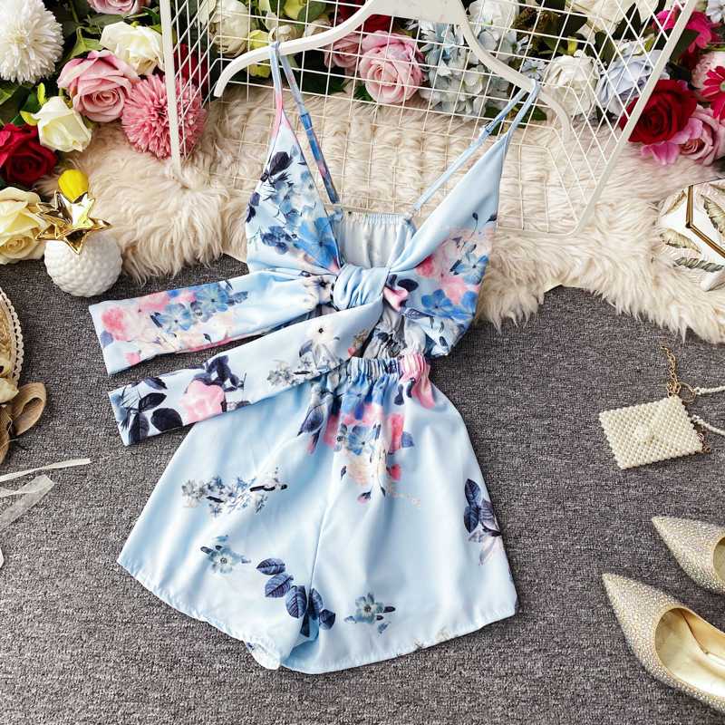 2020 Summer Suspender Jumpsuit Holiday Sea Beach Style Shorts Bow Women Casual Romper, Blue
2020 Summer Suspender Jumpsuit Holiday Sea Beach Style Shorts Bow Women Casual Romper, Blue