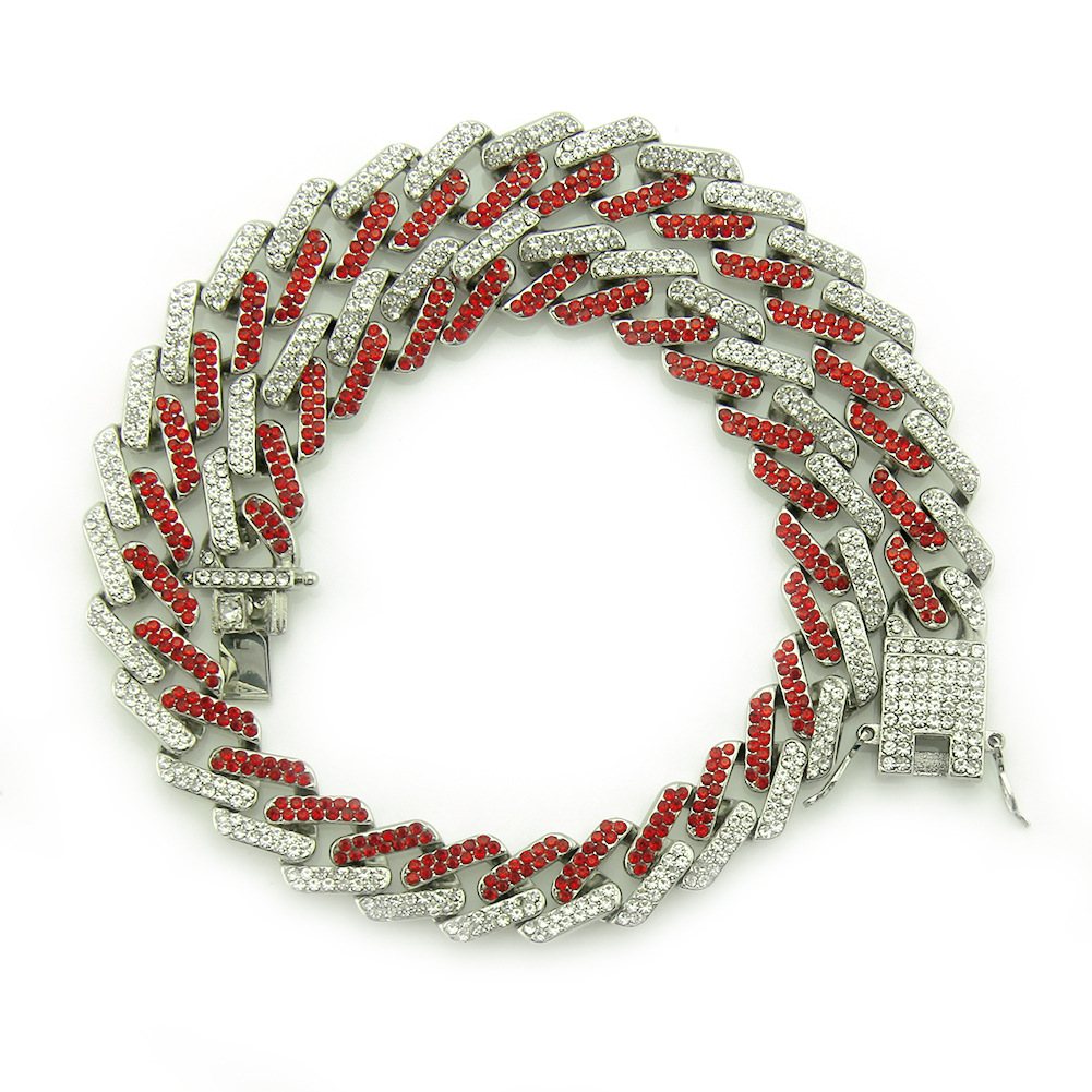 Men Hip Hop Colorful Diamond Geometric Square Cuban Necklace Iced Out Tennis Chain Silver Men Chain Exaggerated Men's necklace
Men Hip Hop Colorful Diamond Geometric Square Cuban Necklace Iced Out Tennis Chain Silver Men Chain Exaggerated Men's necklace