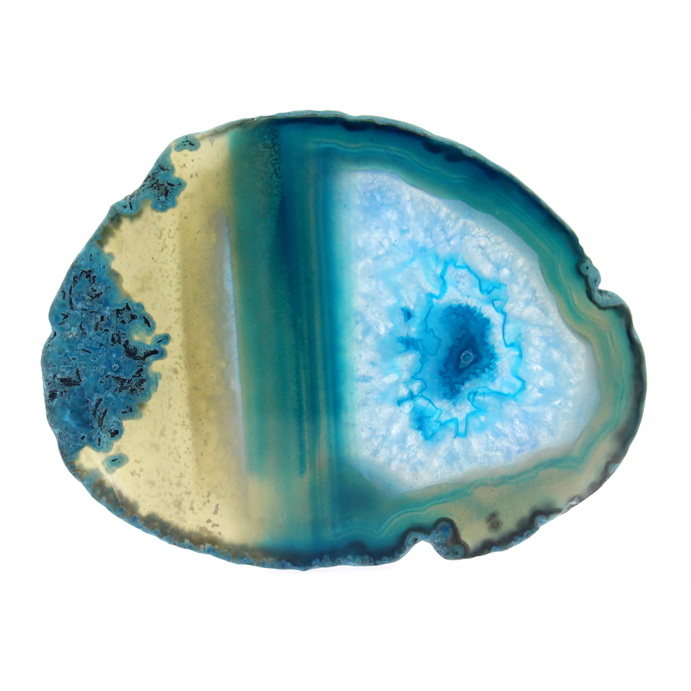 Natural irregular agate stone jewelry blue agate piece cup cushion unique natural gem jewelry