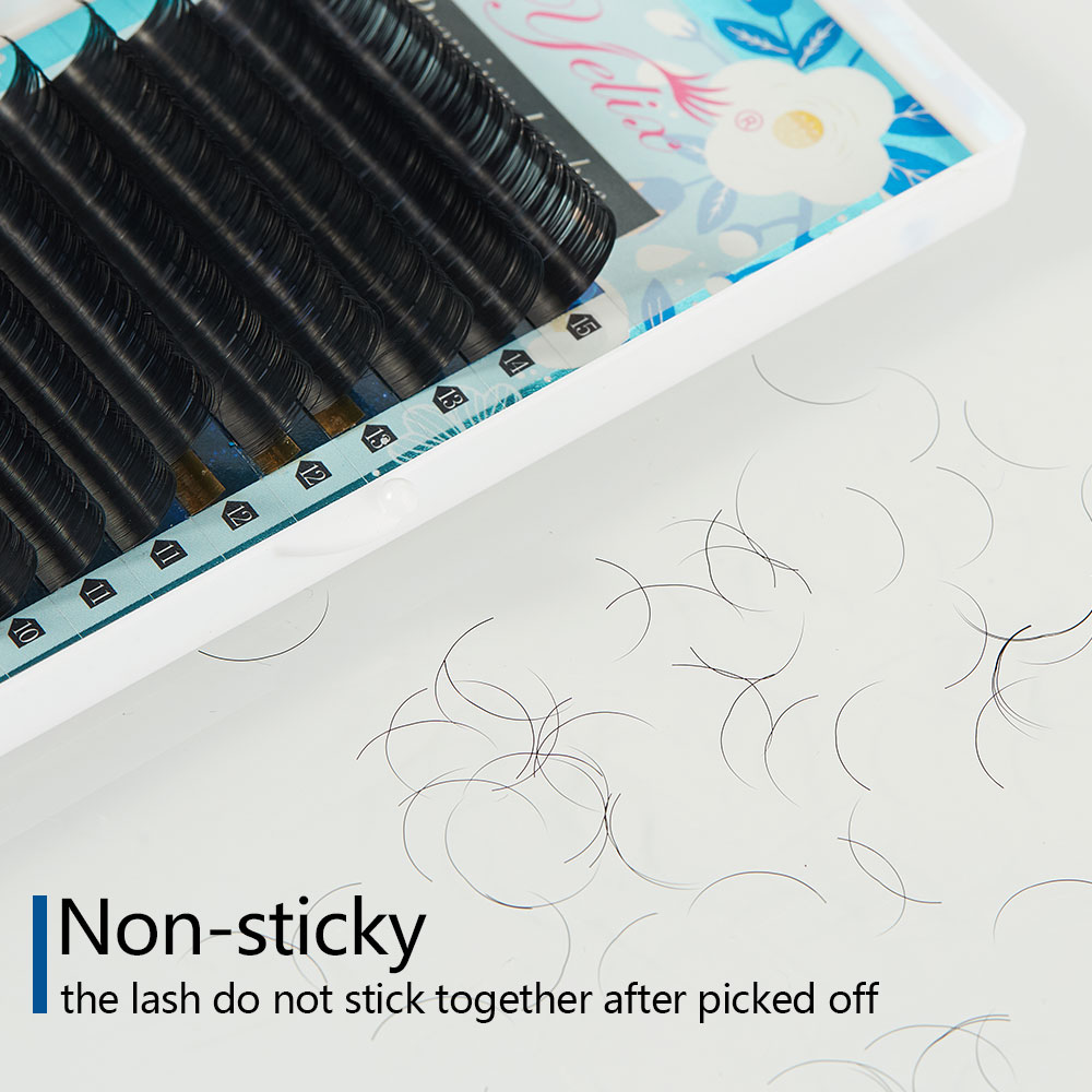 Matte false eyelashes individual mink High Quality 0.07mm silk eye lashes Russian Volume Eyelash Extension Supplies