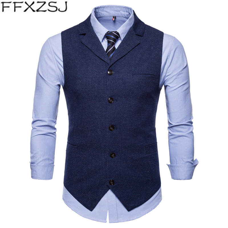 FFXZSJNew Men's Business Casual Slim Fit Vests High Quality Spring Autumn Fashion Solid Color Single Buttons Men Vests Male Suit, Black
FFXZSJNew Men's Business Casual Slim Fit Vests High Quality Spring Autumn Fashion Solid Color Single Buttons Men Vests Male Suit, Black