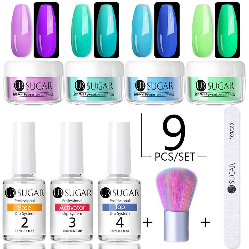 UR SUGAR Dipping Nail Powders Set Glow Glitter Base Coat Gradient Acrylic Nail Natural Color Cure Art For Manicure
UR SUGAR Dipping Nail Powders Set Glow Glitter Base Coat Gradient Acrylic Nail Natural Color Cure Art For Manicure