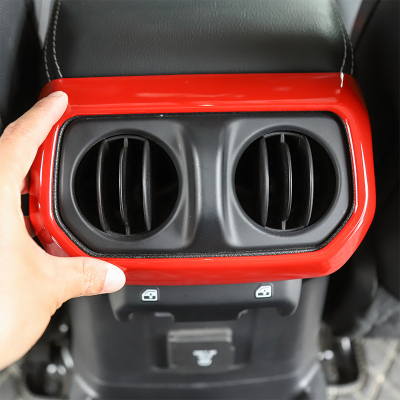 Car Rear Exhaust Vent Decorative Cover Red For Jeep Wrangler JL 2018 Factory Outlet High Quatlity Auto Internal Accessories