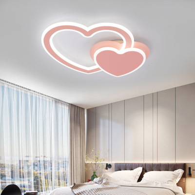Creative design Ceiling Lights and lanterns Heart-shaped romance Bedroom lighting Led rotate modern Acryl