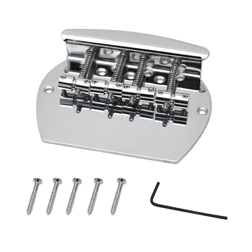 1 Set Metal 4 String Guitar Saddle Bridge Tailpiece for Electric Guitar Parts Chrome
1 Set Metal 4 String Guitar Saddle Bridge Tailpiece for Electric Guitar Parts Chrome