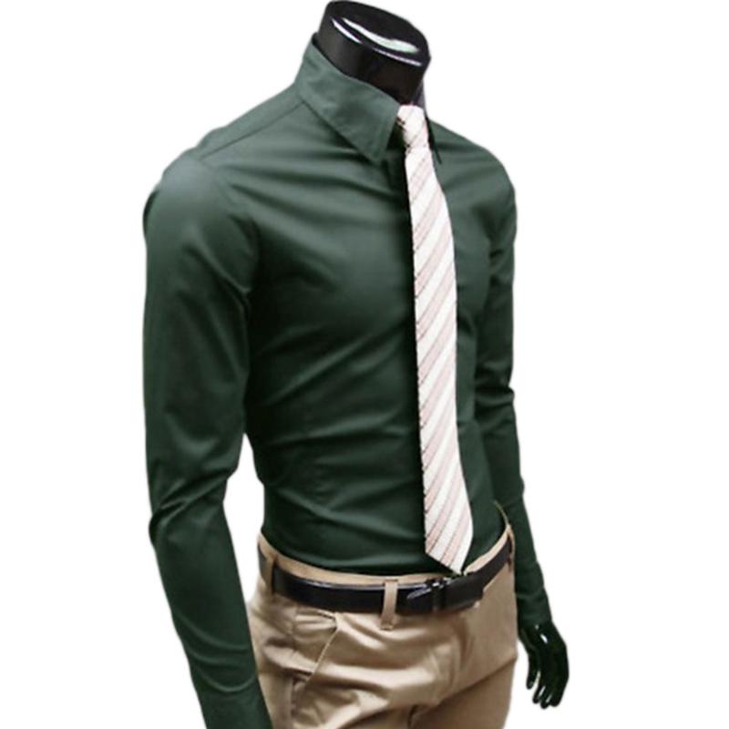 Men's Slim Fit Long Sleeve Shirt Correct Dress Occupation Male Solid Color Casual Button Social Business Dress Shirt 17 Color, White
Men's Slim Fit Long Sleeve Shirt Correct Dress Occupation Male Solid Color Casual Button Social Business Dress Shirt 17 Color, White