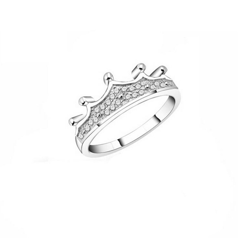 Baroque Gothic Vintage Fashion Jewelry Real 925 Sterling Silver Pave White Sapphire CZ Diamond Women Wedding Crown Band Queen Ring Gift