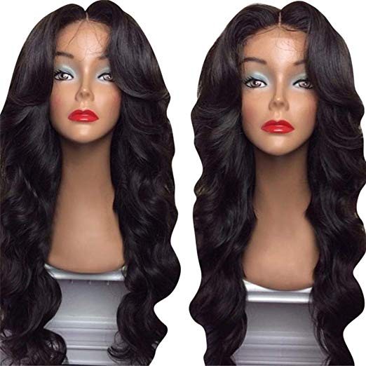 Long Fluffy Curly wavy brazilian lace front Wigs for Black Women Full Hair Wigs with Air Bangs Female Wig 180% Natural Looking