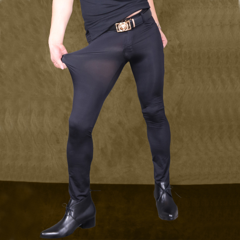 Sexy Men Transparent Pants Ice Silk See Through Elastic Tight Trousers Silky Pencil Pants Erotic Lingerie Club Gay Wear F90, Black
Sexy Men Transparent Pants Ice Silk See Through Elastic Tight Trousers Silky Pencil Pants Erotic Lingerie Club Gay Wear F90, Black