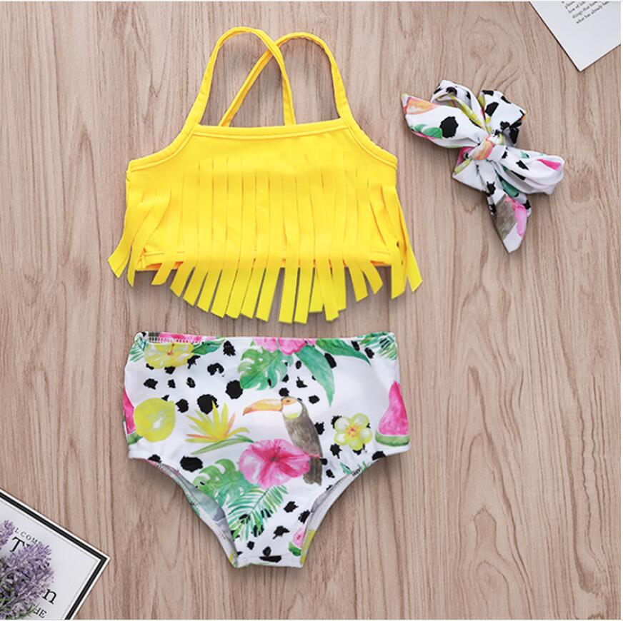 Girl Suspender Tops and Fruit Print Swimwear Set Baby Summer Tassel Yellow Swimsuit Three Pieces Kids Swimming Clothes ZHT 214, As picture
Girl Suspender Tops and Fruit Print Swimwear Set Baby Summer Tassel Yellow Swimsuit Three Pieces Kids Swimming Clothes ZHT 214, As picture