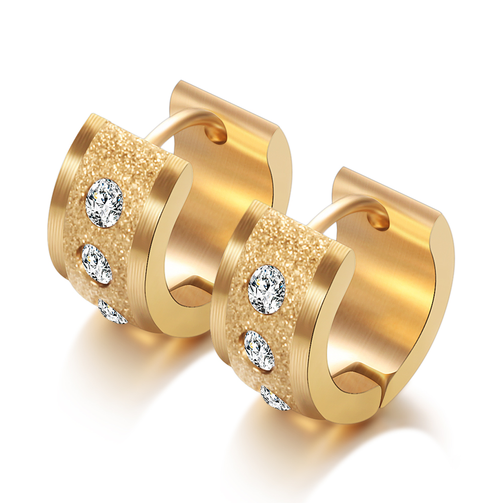 4 Styles Unisex Hoops Earring 316L Stainless Steel Hoop Earrings With Crystal Hoop Earrings For Women & Men Dropshipping, Golden;silver
4 Styles Unisex Hoops Earring 316L Stainless Steel Hoop Earrings With Crystal Hoop Earrings For Women & Men Dropshipping, Golden;silver