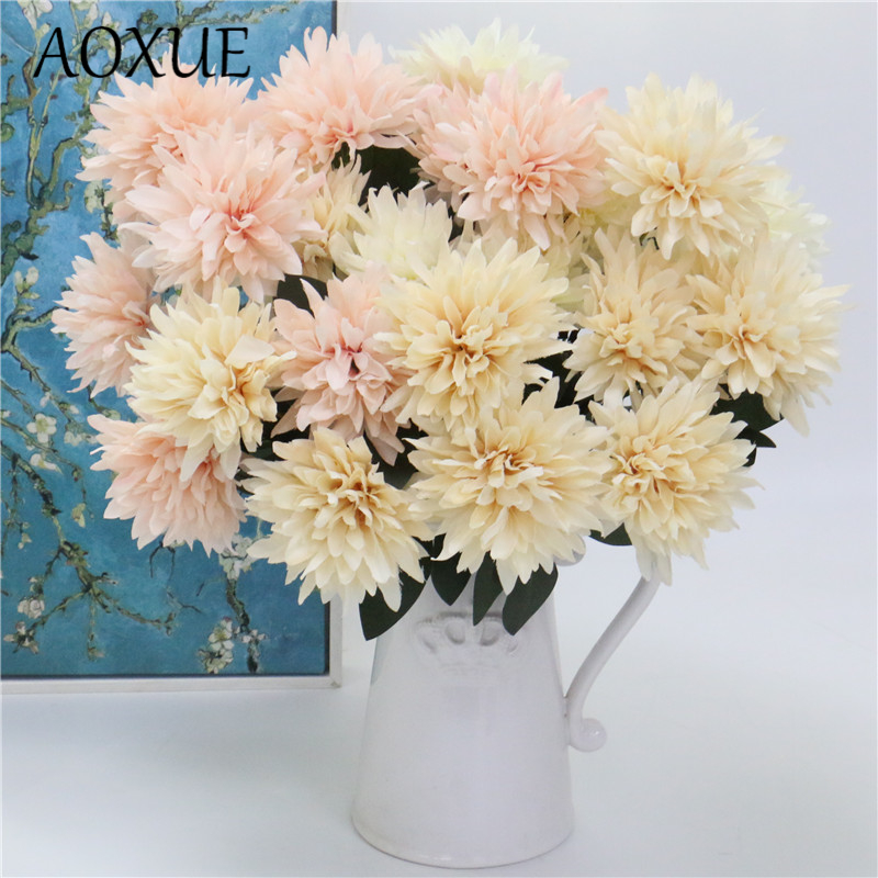 9 heads dahlias simulation calendula autumn high-end spiny ball dandelion spherical floral wedding flower arrangement decoration, Blue
9 heads dahlias simulation calendula autumn high-end spiny ball dandelion spherical floral wedding flower arrangement decoration, Blue