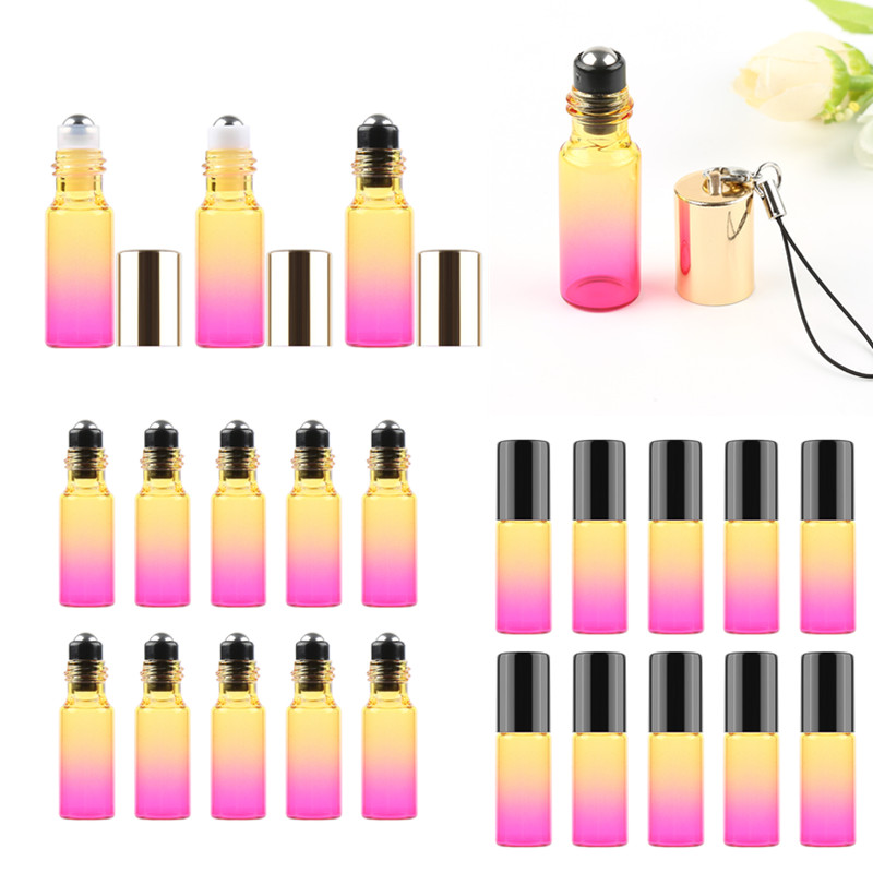 Aihogard 10pcs 5ml Gradient Color Glass Bottle Essential Oil Bottles Perfume Roll On Bottle with Stainless Steel Beads
Aihogard 10pcs 5ml Gradient Color Glass Bottle Essential Oil Bottles Perfume Roll On Bottle with Stainless Steel Beads